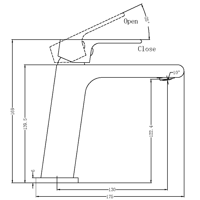 Nero Bianca Basin Mixer