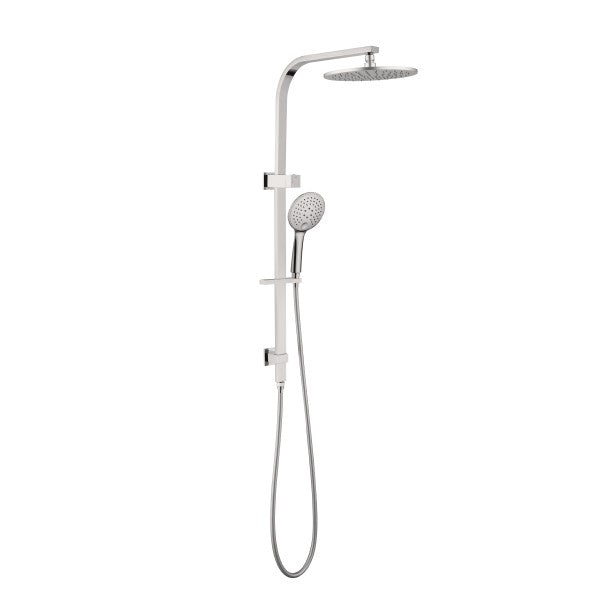 Nero Bianca Flat Rail Round 250mm Combination Shower