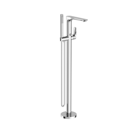 Nero Bianca Freestanding Bath Mixer with Handshower