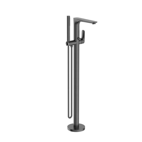 Nero Bianca Freestanding Bath Mixer with Handshower