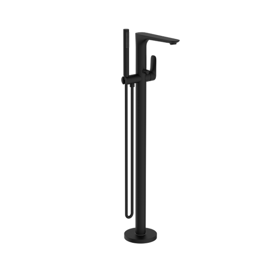 Nero Bianca Freestanding Bath Mixer with Handshower