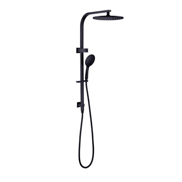 Nero Bianca Flat Rail Round 250mm Combination Shower