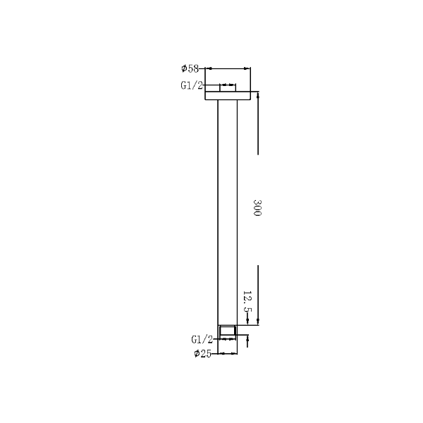 Nero 300mm Ceiling Arm