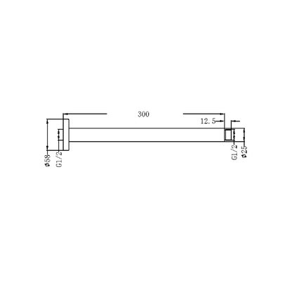 Nero 300mm Ceiling Arm