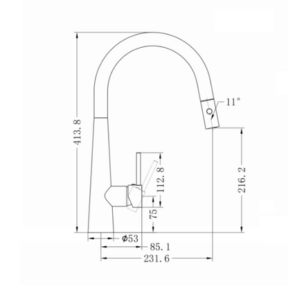 Dolce Pull Out Kitchen Mixer