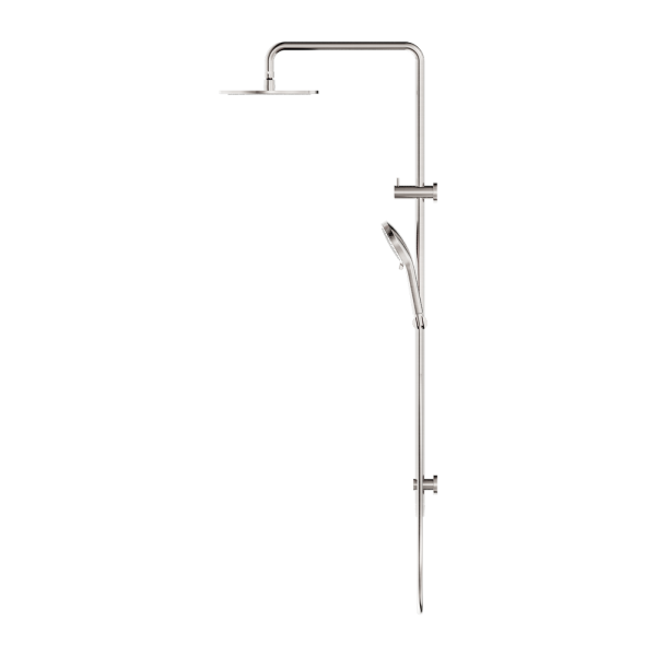 Nero Round Combination Overhead and Handshower on Column