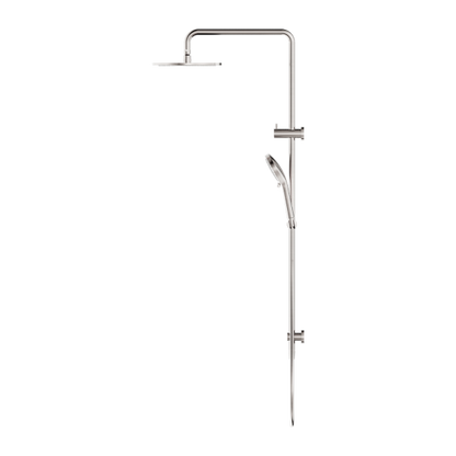 Nero Round Combination Overhead and Handshower on Column