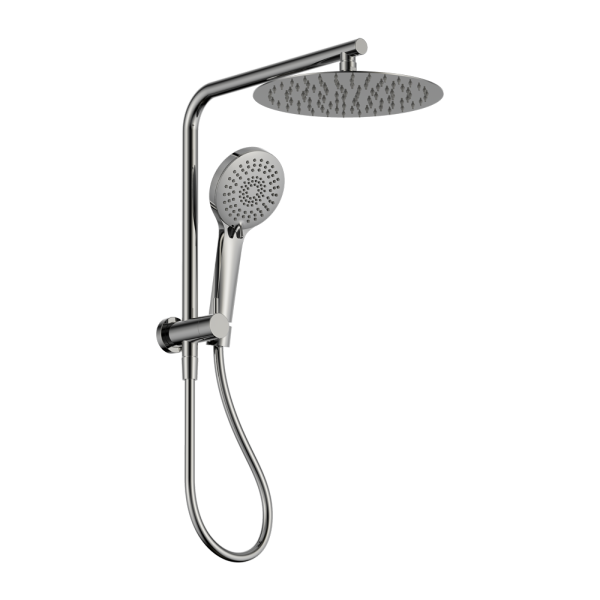 Mecca 2 in 1 Twin Short Shower, 250mm Overhead & Handset