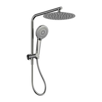 Mecca 2 in 1 Twin Short Shower, 250mm Overhead & Handset