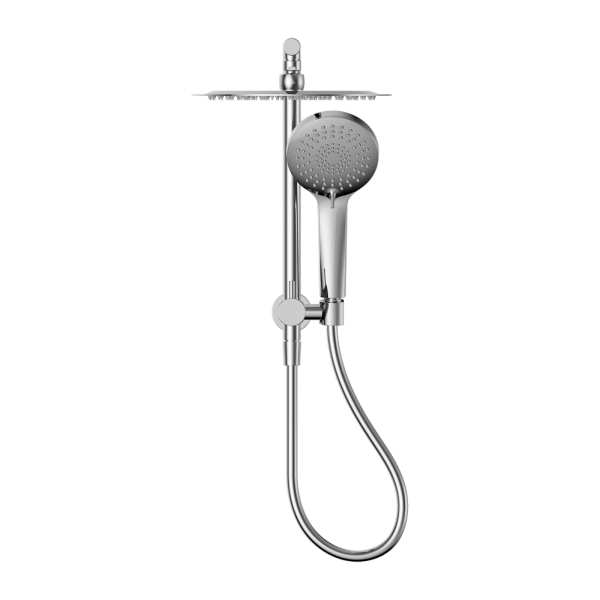Mecca 2 in 1 Twin Short Shower, 250mm Overhead & Handset