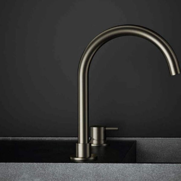 Nero Mecca Hob Basin Mixer with Round Swivel Spout