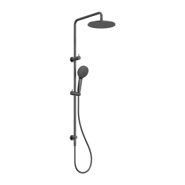 Nero Round Combination Overhead and Handshower on Column