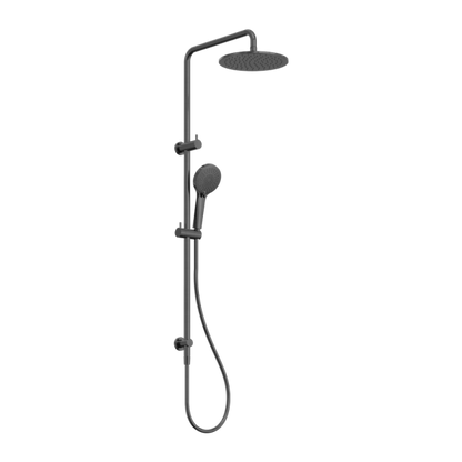 Nero Round Combination Overhead and Handshower on Column