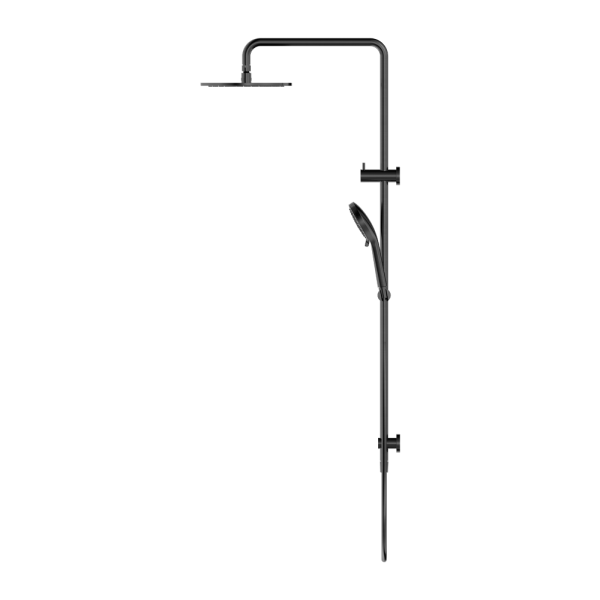 Nero Round Combination Overhead and Handshower on Column