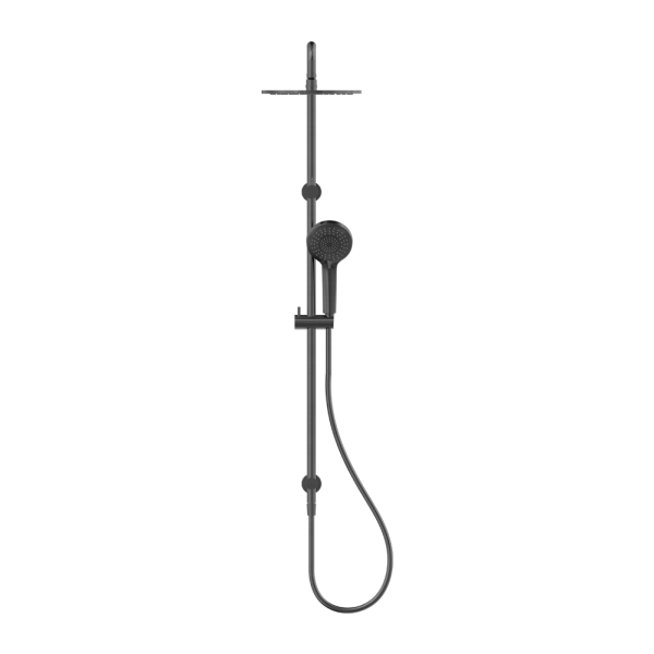Nero Round Combination Overhead and Handshower on Column