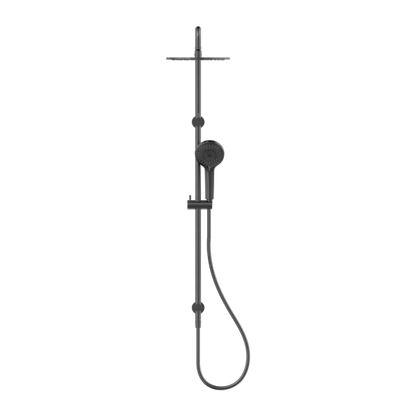 Nero Round Combination Overhead and Handshower on Column