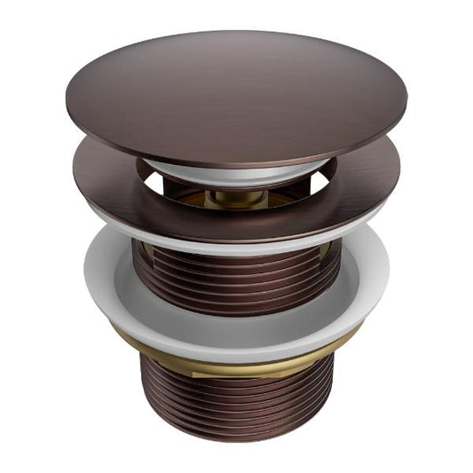 Nero Domed Pull Out Bath Waste with Overflow 40mm  NRA710BZ