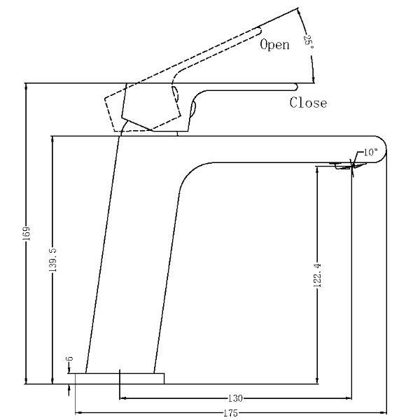 Nero Bianca Basin Mixer