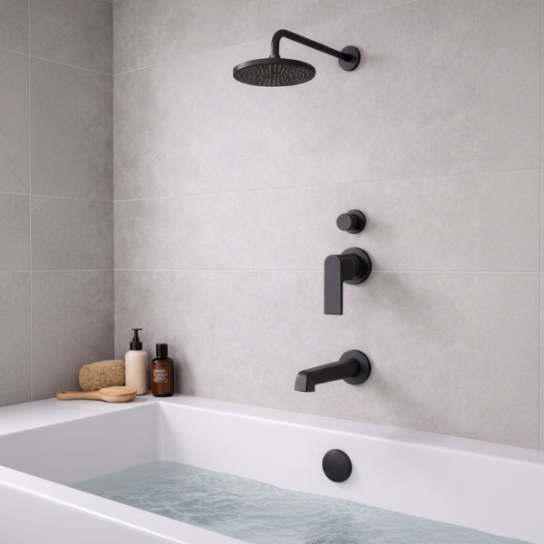 Nero Bianca Shower Mixer With Diverter Separate Backplate  NR321511GMB