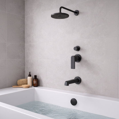 Nero Bianca Shower Mixer With Diverter Separate Backplate  NR321511GMB