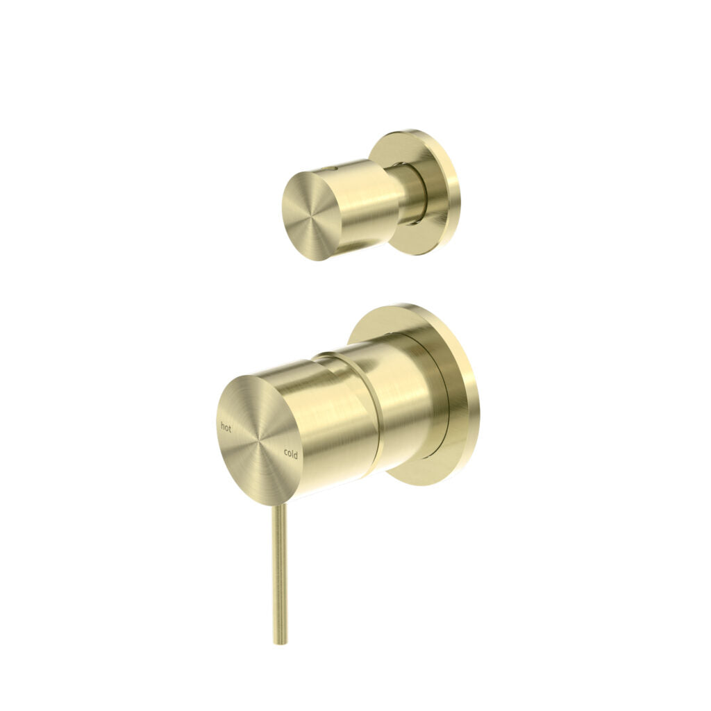 Nero Mecca Shower Mixer With Detached Diverter Button  Brushed