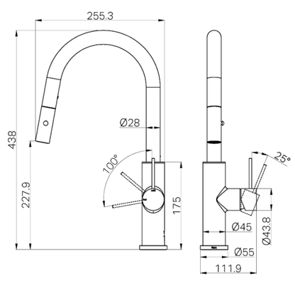 Nero Mecca Smart Sensor Pull Down Sink Mixer