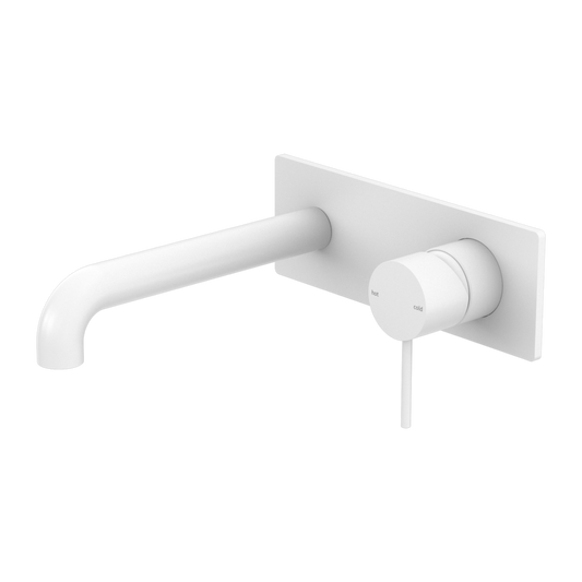 Nero Mecca Wall Basin/Bath Mixer Set With Back Plate