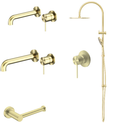 Nero Mecca Wall Tapware Package Brushed