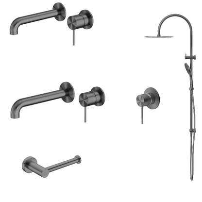 Nero Mecca Wall Tapware Package Gun Metal