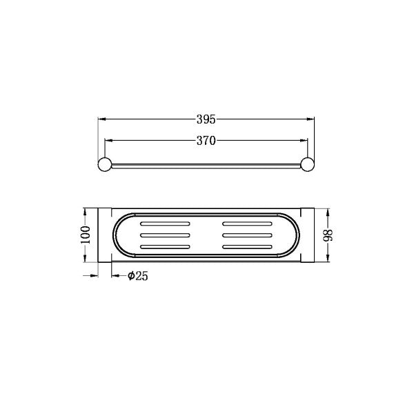 Nero New Mecca Metal Shower Shelf