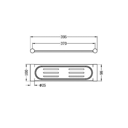 Nero New Mecca Metal Shower Shelf