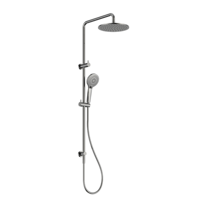 Nero Round Combination Overhead and Handshower on Column