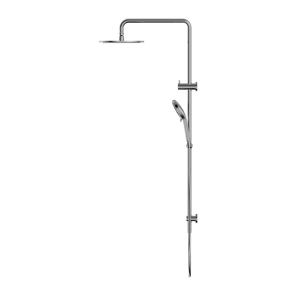 Nero Round Combination Overhead and Handshower on Column