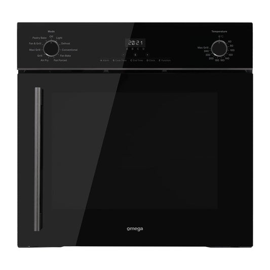 Omega 60cm 10 Function Side-opening Oven, Midnight (RHS Hinge)
