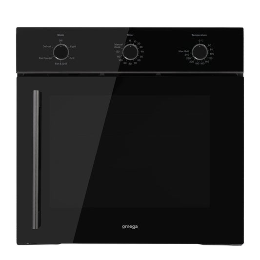 Omega 60cm 5 Function Side-opening Oven, Midnight (RHS Hinge)