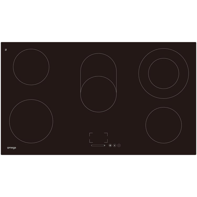 Omega 90cm 5 Zone Ceramic Cooktop
