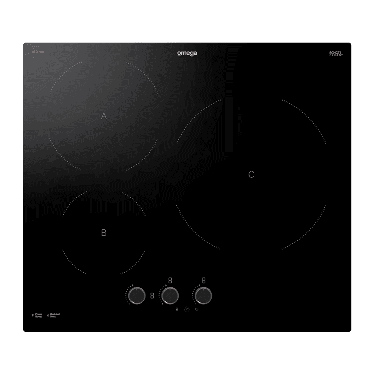 Omega  60cm Induction Cooktop, Knob Controls