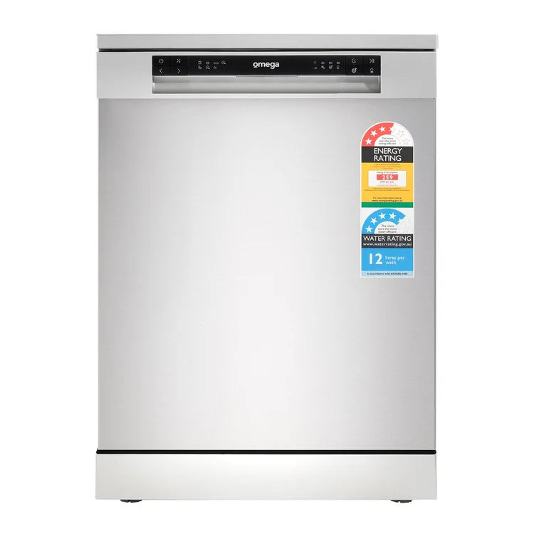 Omega  60cm Freestanding Dishwasher, Stainless Steel