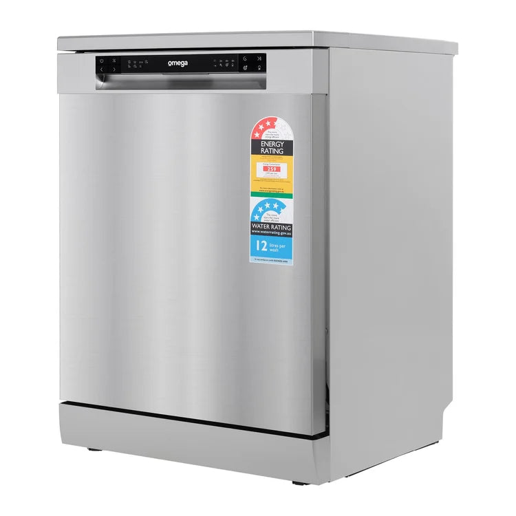 Omega  60cm Freestanding Dishwasher, Stainless Steel