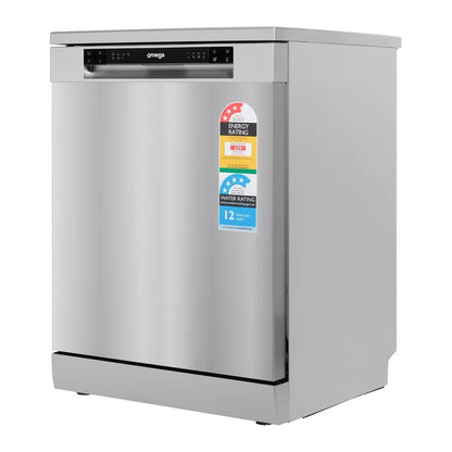 Omega  60cm Freestanding Dishwasher, Stainless Steel