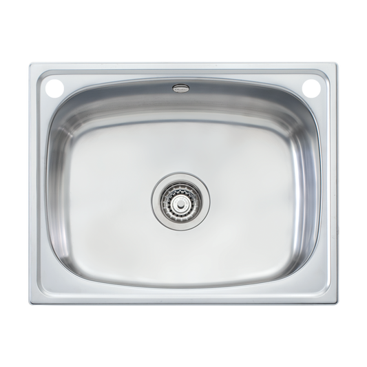 Oliveri Laundry 45L Tub With Rinse Bypass And Overflow Stainless Steel