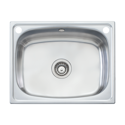 Oliveri Laundry 45L Tub With Rinse Bypass And Overflow Stainless Steel
