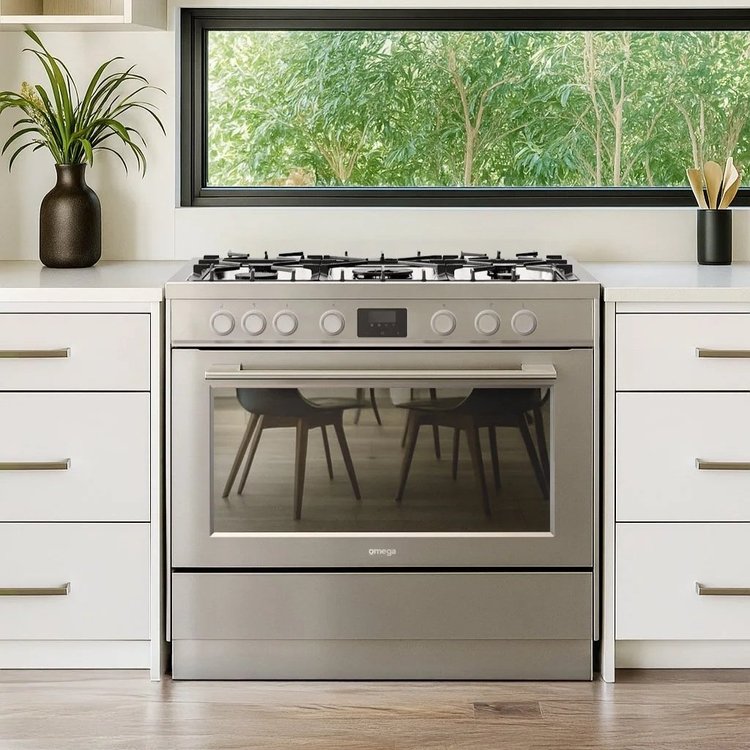 Omega 90cm Freestanding Dual Fuel Cooker