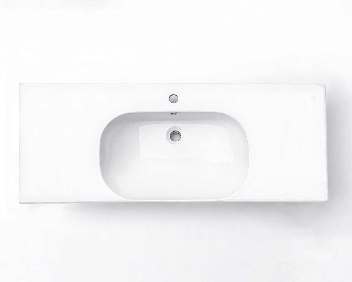 Opal 1200mm Single Bowl Ceramic Top Vanity Basin