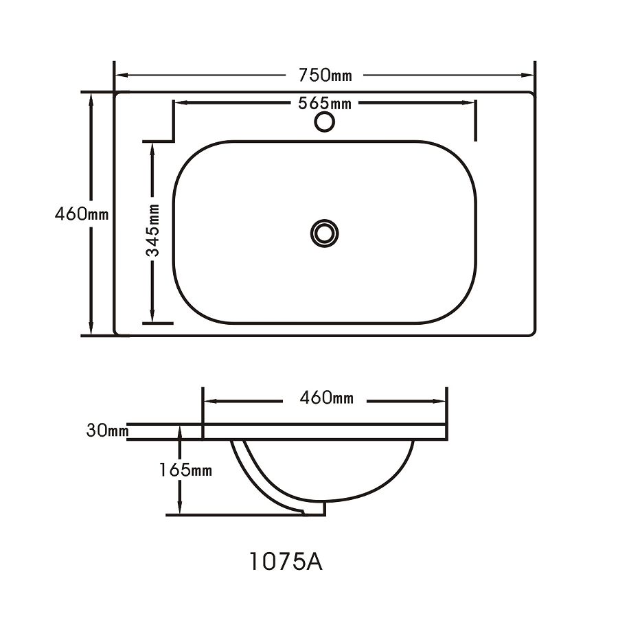 RITA 750mm Freestanding Cabinet (RHD)- Elegant Oak (+ ST-75-BK + KB-75HE-EO)