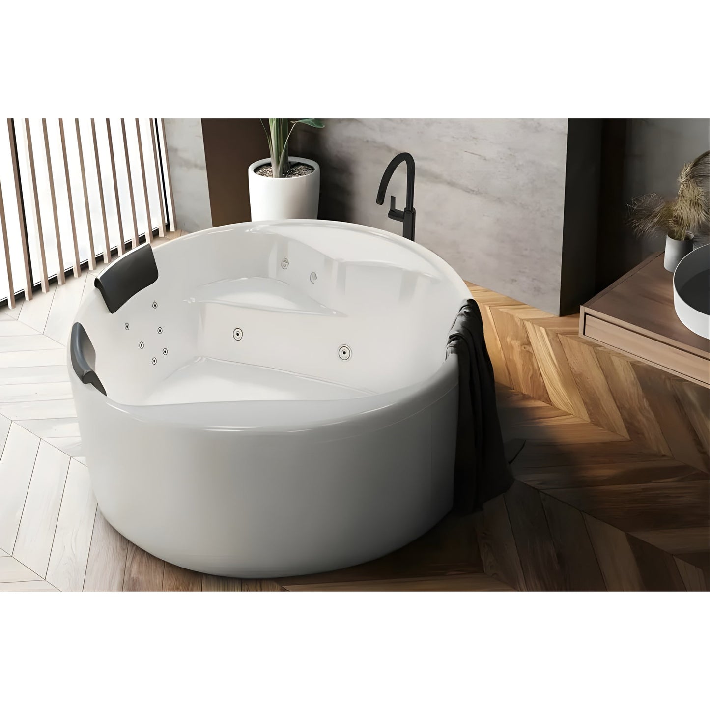 DECINA ORION FREESTANDING DOLCE VITA SPA BATHTUB  1570MM WITH 16-JETS