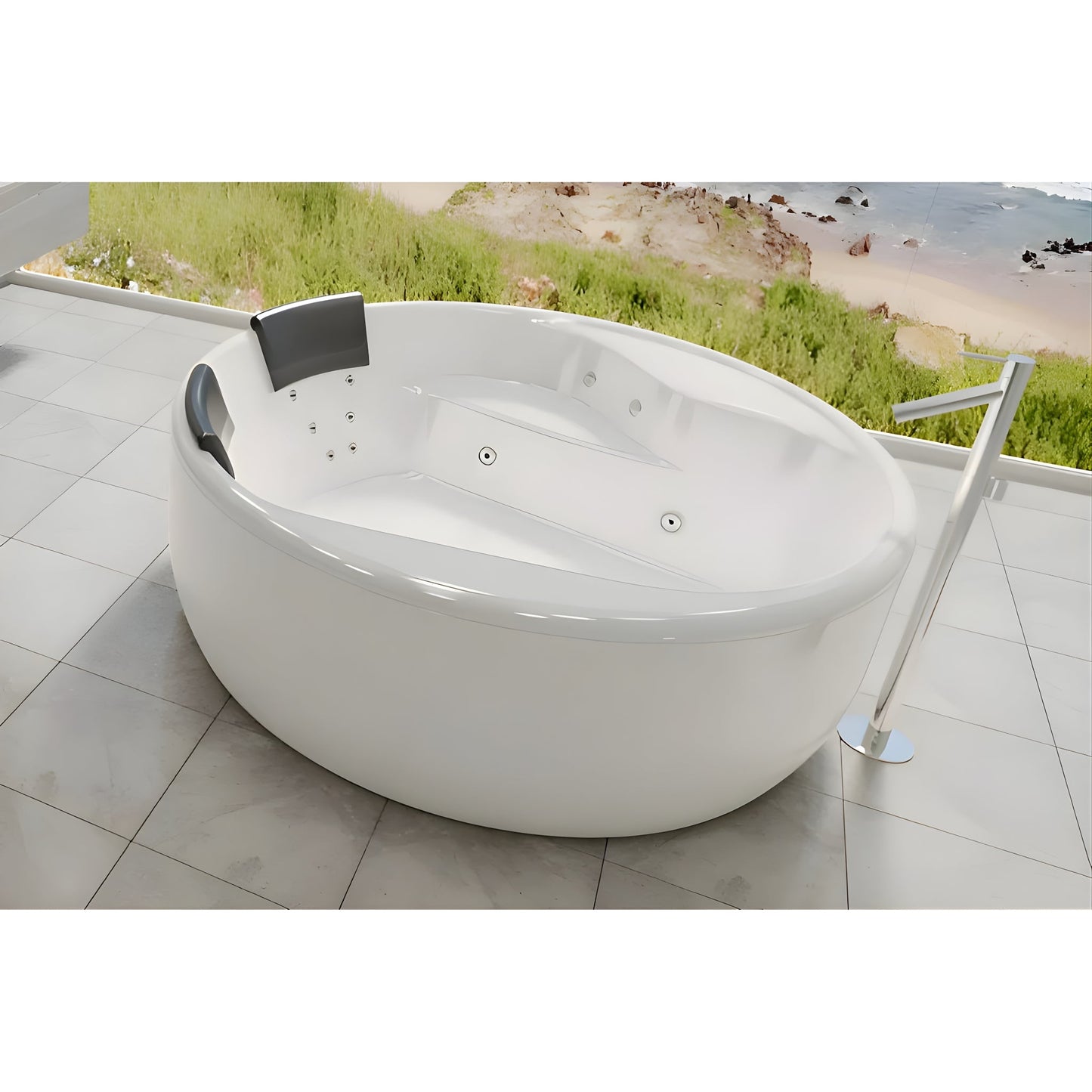 DECINA ORION FREESTANDING DOLCE VITA SPA BATHTUB  1570MM WITH 16-JETS