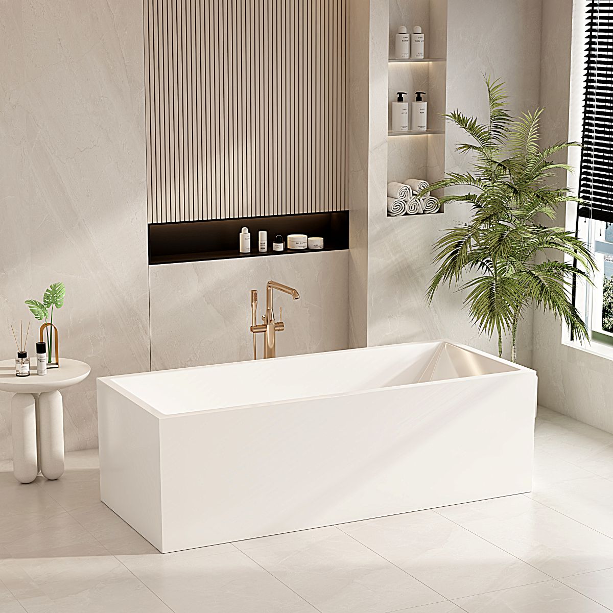 Orta Multi-Fit Freestanding Bathtub - 1400mm / Gloss White
