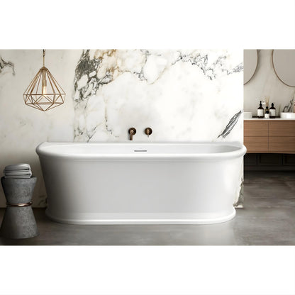 DECINA OXFORD BACK-TO-WALL FREESTANDING BATH  1700MM