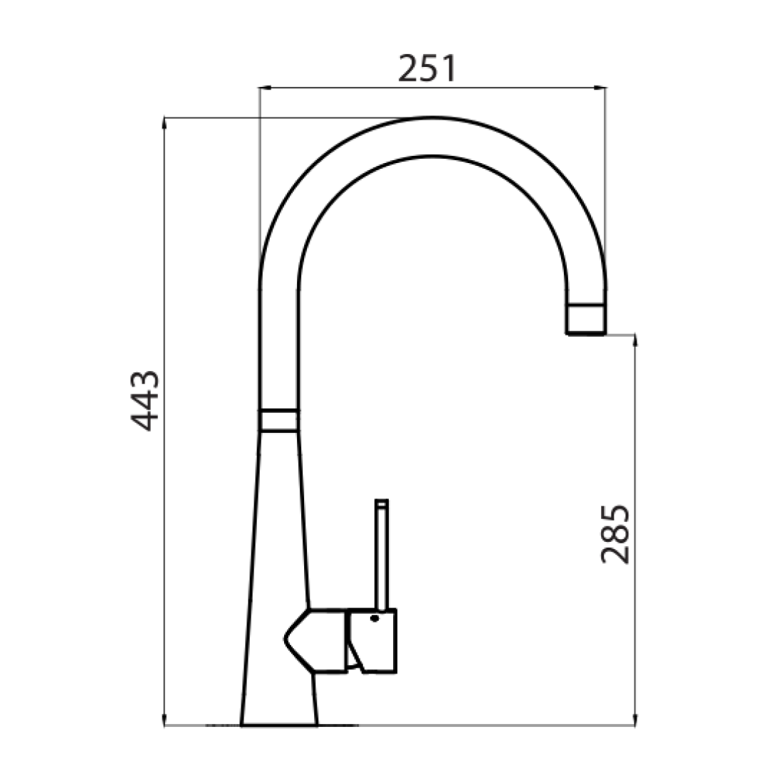 Oliveri Essente SS316 Gooseneck Sink Mixer